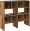 vidaXL - Schoenenrekken - 2 - st - stapelbaar - 89,5x30x40 - cm - oud - houtkleurig