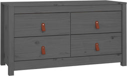 vidaXL - Dressoir - 100x40x54 - cm - massief - grenenhout - grijs