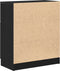 vidaXL - Zwarte - Eikenhouten - Dressoir - 60x30x70 - cm - Bewerkt - Hout