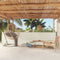 vidaXL - Tuinscherm - uittrekbaar - 117x500 - cm - crème