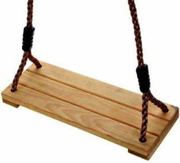 Hardhouten schommelzitje PP touw- (39x13 cm)