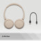 Sony WH-CH520 - Draadloze On-Ear Koptelefoon - 50 uur batterijduur - Beige