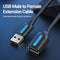 Vention CBIBI USB-kabel USB 2.0 3 m USB A Zwart