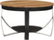 vidaXL - Salontafel - Ø - 68x43 - cm - massief - acaciahout - en - ijzer