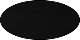 vidaXL - Tafelblad - 100x50x2 - cm - ovaal - massief - eikenhout - donkerbruin