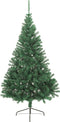 vidaXL - Kunstkerstboom - met - standaard - half - 210 - cm - PVC - groen