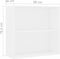 vidaXL Boekenkast met 2 schappen 80x30x76,5 cm spaanplaat wit