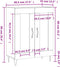 vidaXL - Dressoir - 69,5x34x90 - cm - bewerkt - hout - grijs - sonoma - eikenkleurig