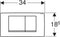 Geberit Twinline - Bedieningspaneel - 2-toets spoeling - Chroom