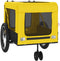 vidaXL - Hondenfietstrailer - oxford - stof - en - ijzer - geel - en - zwart