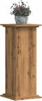vidaXL - Plantenstandaard - 33x33x80 - cm - bewerkt - hout - artisanaal - eikenkleur