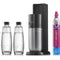 SODASTREAM frisdrank- en bruiswatermachine - DUO Zwart - 2 glazen karaffen - 1 gasvulling van 60...