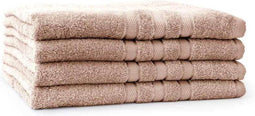 LINNICK Pure Handdoeken Set - Douchelaken - 100% Katoen - Nude - 70x140cm- Per 4 Stuks