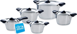 BK Q-linair Classic - Kookpannenset - 5 delig RVS - Zilverkleurig (5 stuks)