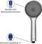 WENKO Handdouche WaterSaving - ø95mm - 1 straalsoort - Chroom - Douchekop - Waterbesparend