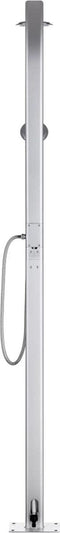 vidaXL Buitendouche met grijze basis 220 cm aluminium
