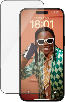 PanzerGlass - Apple iPhone 15 Pro Max - Ultra Wide Fit Screenprotector - Edge to edge zwart frame