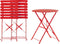 FIORI - Bistroset voor 2 - Rood - Staal