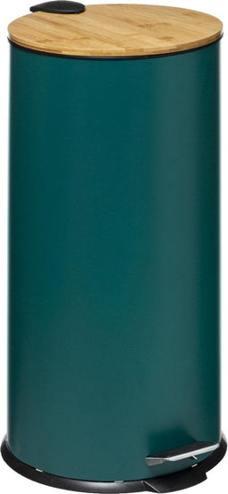 5Five Delta Afvalemmer - Soft close - Antigeur actief koolstoffilter - Uitneembare emmer - 30L - Bamboe Blauw