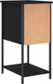 vidaXL - Nachtkastje - 32x42x70 - cm - bewerkt - hout - zwart