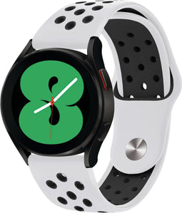 imoshion Siliconen sport bandje - Universeel 20 mm aansluiting - Wit / Zwart