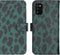 iMoshion Hoesje Geschikt voor Samsung Galaxy A41 Hoesje Met Pasjeshouder - iMoshion Design Softcase Bookcase - Zwart / Meerkleurig / Groen / Green Leopard