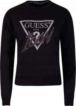 Guess Icon - Dames Sweatshirt - Groot merklogo - Zwart - Maat S