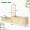 Coast Plantenbak - 2 Bakken en 1 Rek voor Klimplanten - Open Onderkant - 223 x 64 x 134 cm (2 stuks)