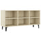 Tv-meubel met metalen poten 103,5x30x50 cm sonoma eikenkleurig