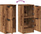 vidaXL - Dressoirs - 2 - st - 30x30x70 - cm - bewerkt - hout - oud - houtkleurig