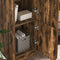 vidaXL - Hoogkast - Gerookt - Eiken - 31,5x32x124 - cm - Gelaagd - Hout