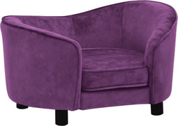 vidaXL - Hondenbank - 69x49x40 - cm - pluche - bordeauxrood