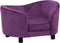 vidaXL - Hondenbank - 69x49x40 - cm - pluche - bordeauxrood