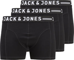 JACK&JONES PLUS JACSENSE - Boxershorts - 3-pack - Zwart (3 stuks)
