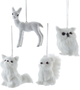 Kurt s. Adler - Ornament plastic wit dier l7.5cm