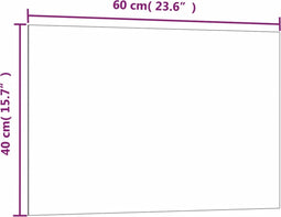 vidaXL Magneetbord wandgemonteerd 60x40 cm gehard glas wit
