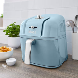 Swan Retro Heteluchtfriteuse - Blauw - 6 Liter