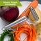 HI NATURE™ Dunschiller & Spiraalsnijder - 2-in-1 Julienne & Groente Schiller - Groenteschiller - Fruitsnijder - Schillers - Snijders,