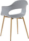 UTICA - Eetkamerstoel - Grijs - Synthetisch materiaal