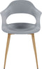 UTICA - Eetkamerstoel - Grijs - Synthetisch materiaal