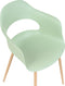 UTICA - Eetkamerstoel - Groen - Synthetisch materiaal