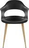 UTICA - Eetkamerstoel - Zwart - Synthetisch materiaal