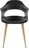 UTICA - Eetkamerstoel - Zwart - Synthetisch materiaal