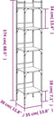 vidaXL - Boekenkast - 5-laags - 35x30x174 - cm - bewerkt - hout - sonoma - eikenkleur