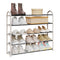 Woltu SR0024cm5 - Schoenenrek - 5 Lagen - 79x75x18,5cm - Grijs/Crème
