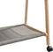 vidaXL - Kledingrek - met - schappen - en - wielen - 96x45,5x155,5 - cm - bamboe