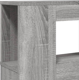 Hoofdeinde met LED 200x18,5x103,5 cm bewerkt hout grijs sonoma