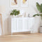 vidaXL - Kastdeuren - louvredesign - 4 - st - 61,5x29,5 - cm - wit