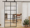 vidaXL - Schuifdeur - met - beslag - 90x205 - cm - aluminium - en - ESG-glas