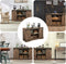 SoBuy FSB60-N - Onderkast - Dressoir met Schuifdeur - Rustiek Houtlook 120x40x70cm
